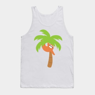 Sloth Hanging on Coconut Tree Tank Top